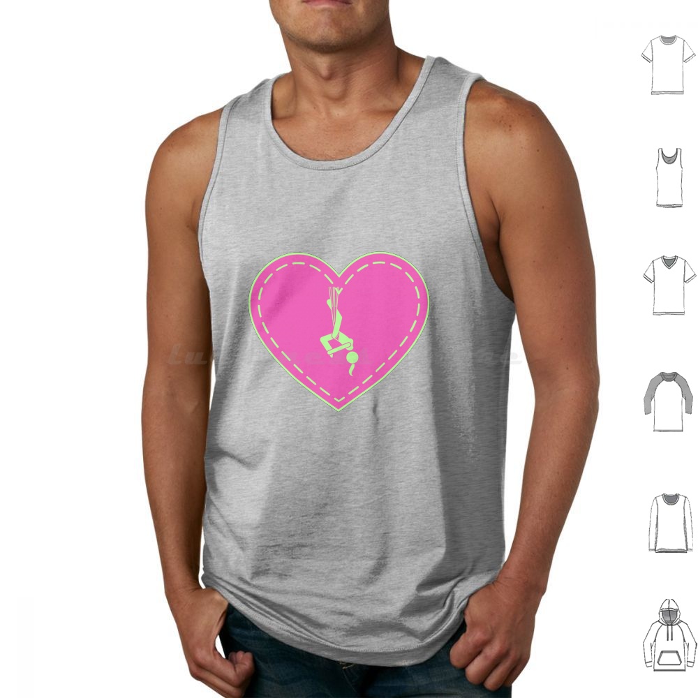 Pilates Yoga Aerial - Cinta Tank Top Inversi Udara Cetak