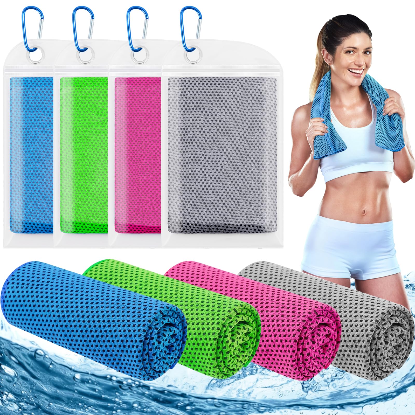 Pilates Yoga Towel - Handuk Pendingin 30x100cm 40x12 inci, Handuk
