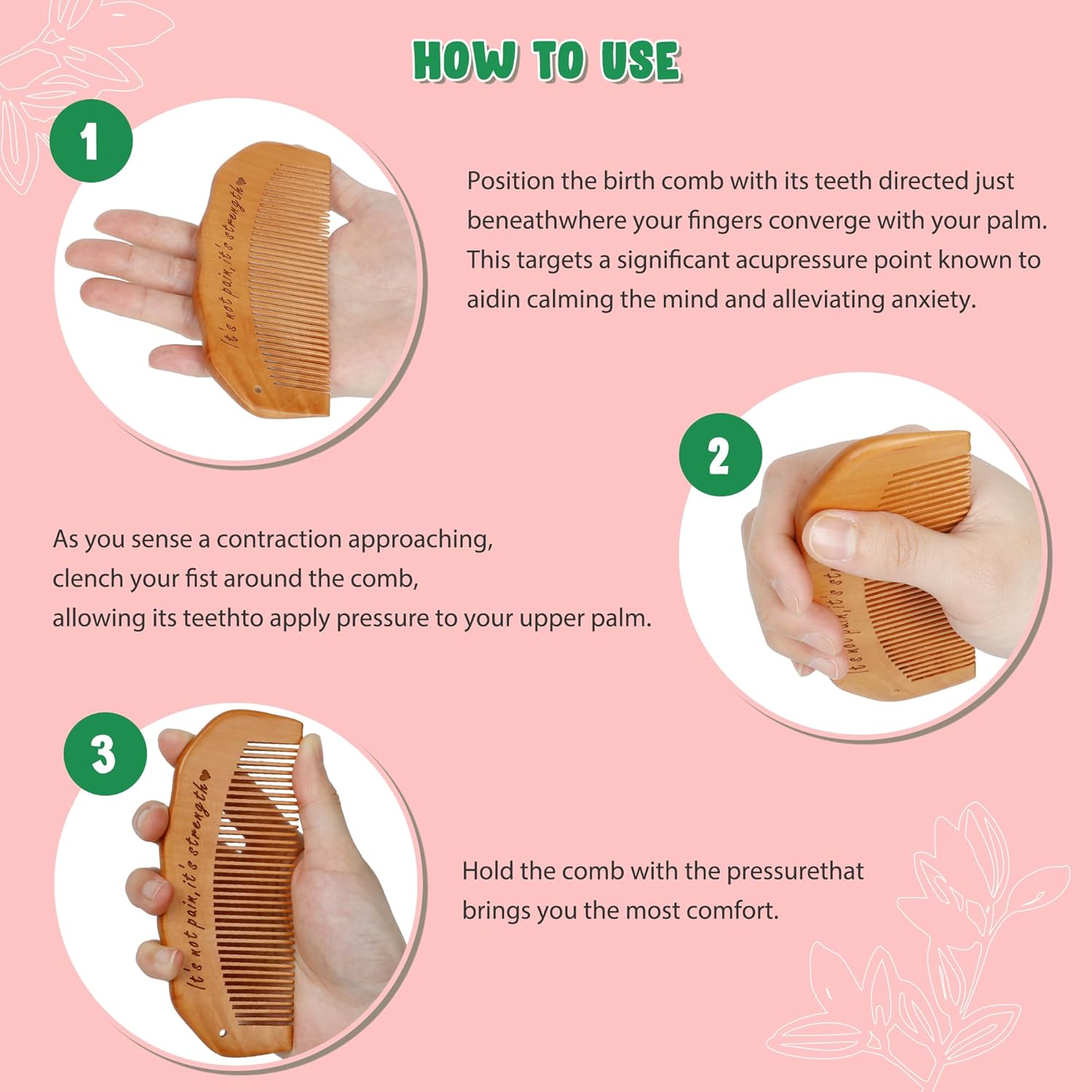 3pcs/Set Sisir Melahirkan Set  - Acupressure Ball Set ulasan dan harga