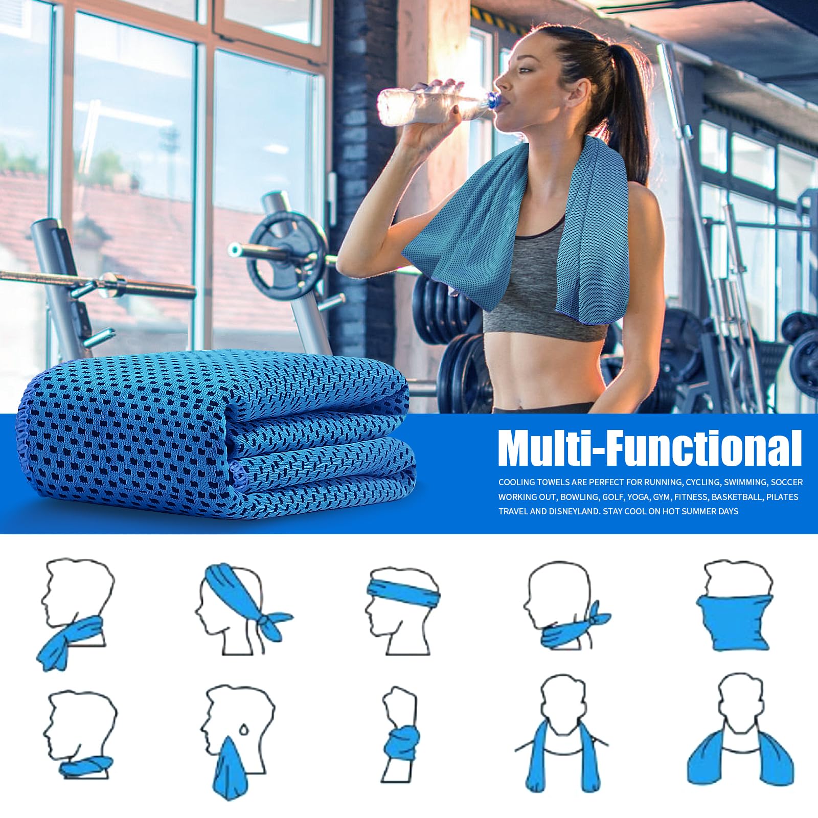Handuk Pendingin 30x100cm 40x1 - Pilates Yoga Towel ulasan dan harga